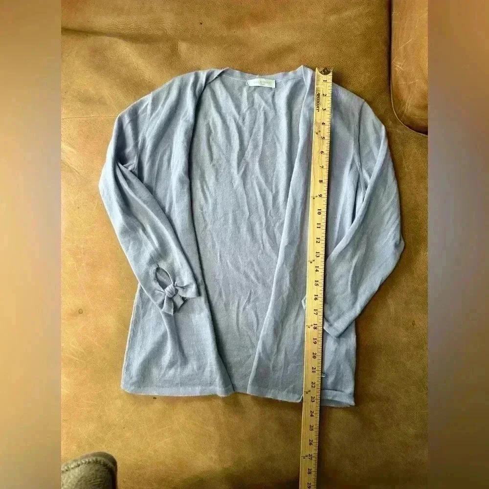 Emilio Pucci Women’s Light Blue Cashmere Cardigan Women’s Size 10 (Flawed)